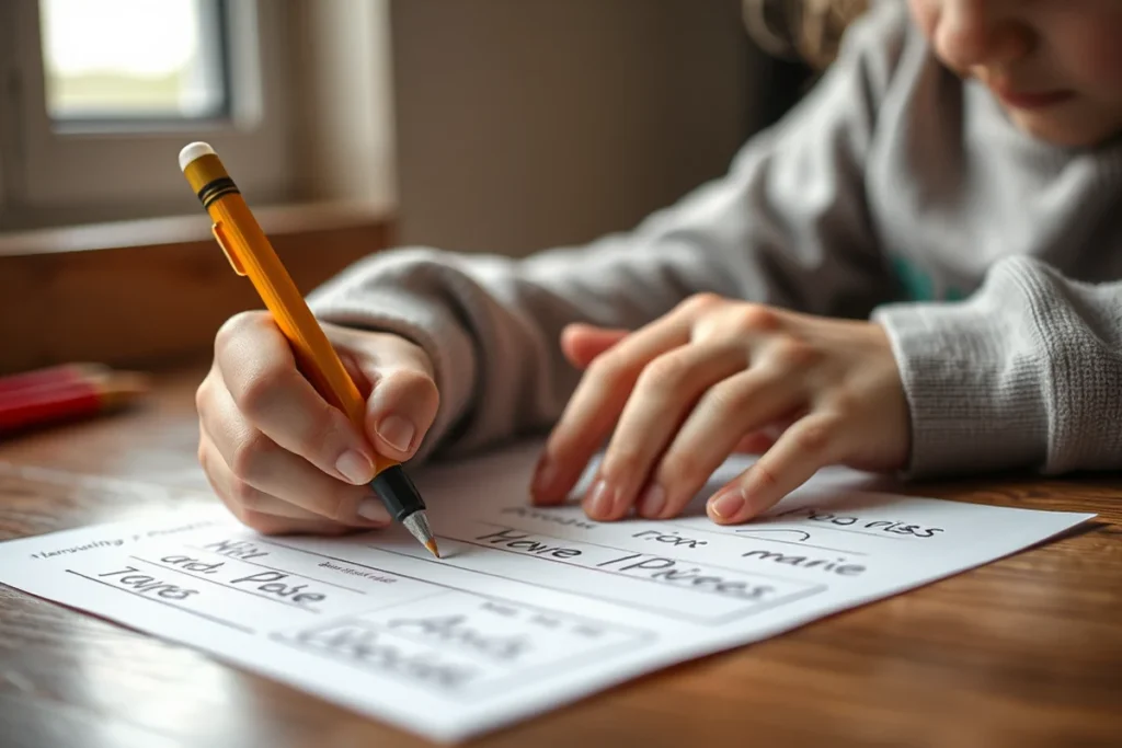 Handwriting Practice Progress Checklist
