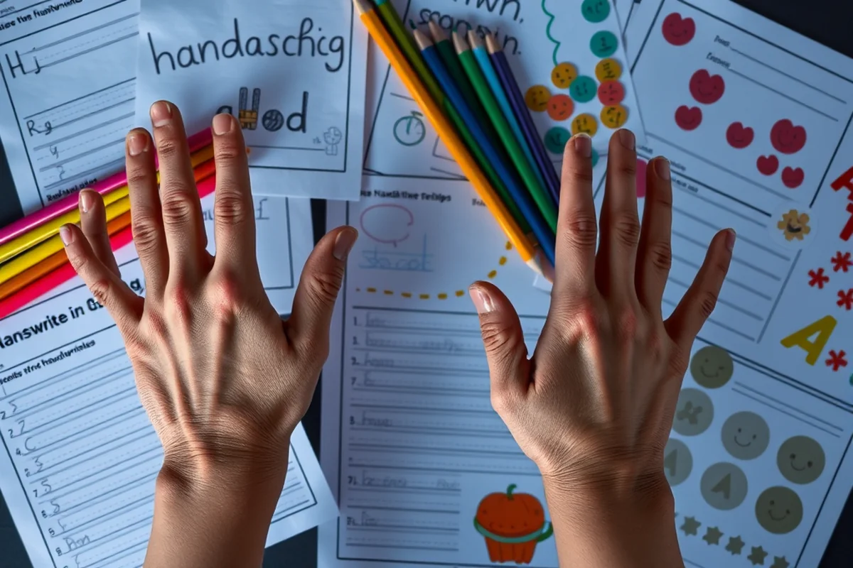 kids handwriting practice sheets — Kids Handwriting Practice Sheets (the finished result)