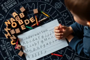 Kindergarten Handwriting Practice Sheet