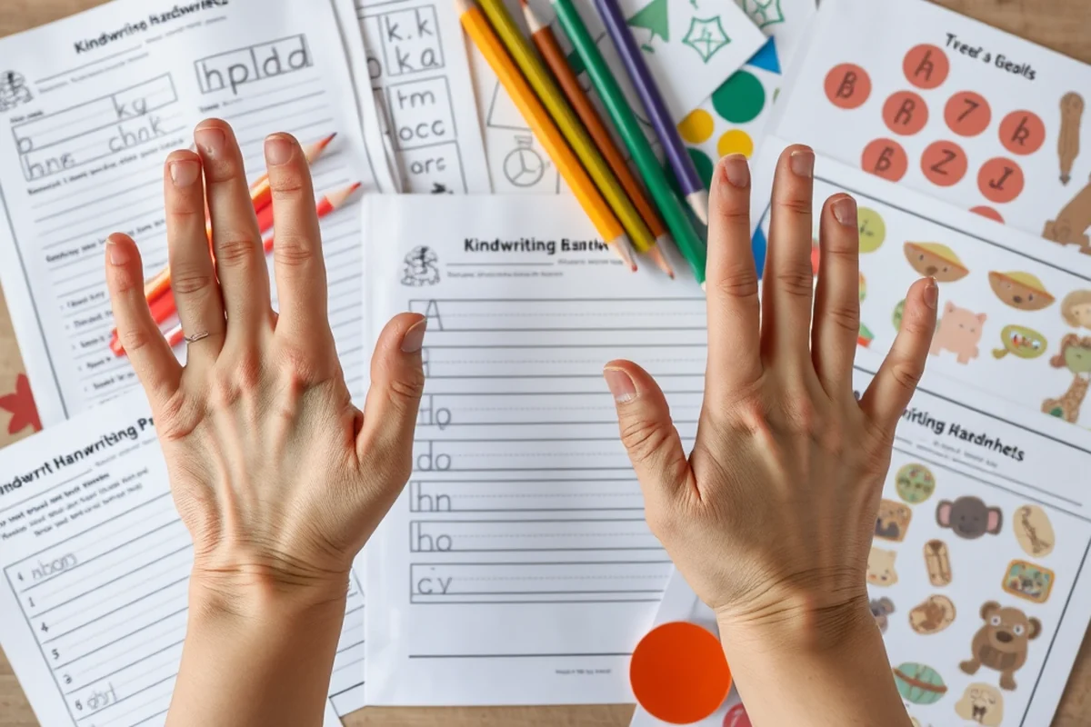 kindergarten handwriting practice sheet — Kindergarten Handwriting Practice Sheet (the finished result)