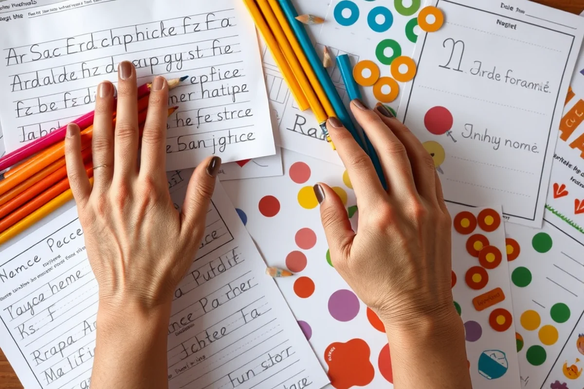diy handwriting practice by age grade — Diy Handwriting Practice By Age Grade (the finished result)