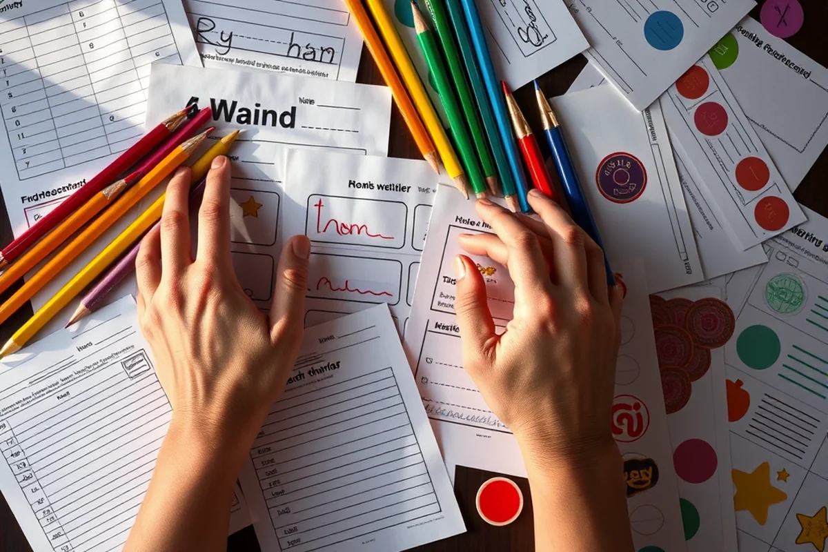 handwriting practice budget printable — Handwriting Practice Budget Printable (the finished result)